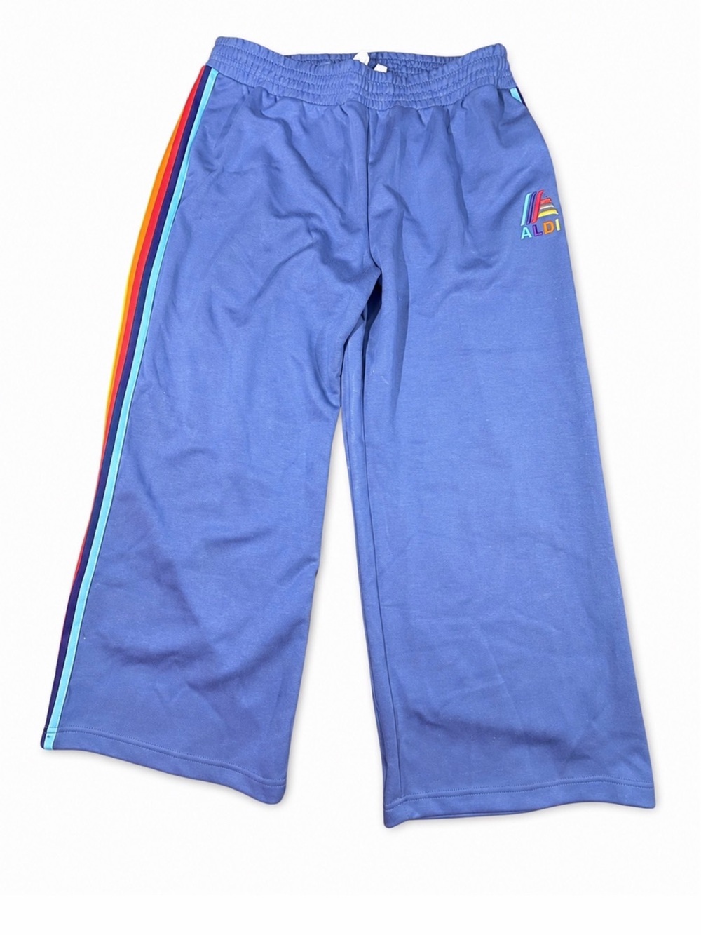 Aldi Gear Rainbow Stripe Wide Leg Track Pants XL